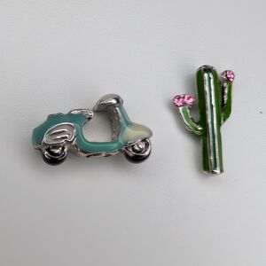 Origami Owl Charm Set: Cactus and Scooter/Vespa